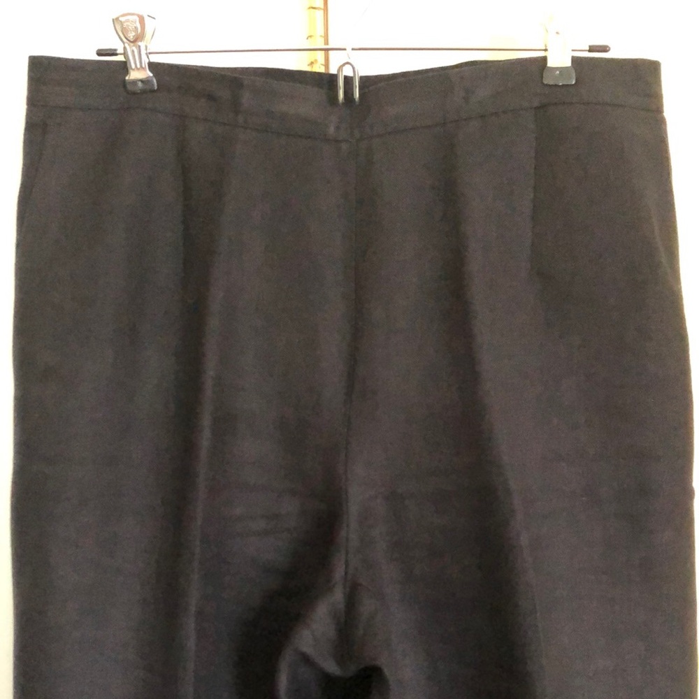 Black straight leg Irish linen pants in size 12 from Talbots